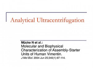 Analytical Ultracentrifugation - SlideServe