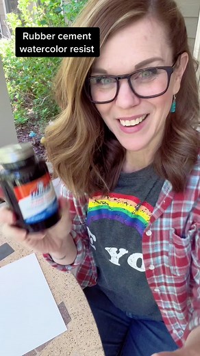 Rubber Cement Watercolor Art Tutorial