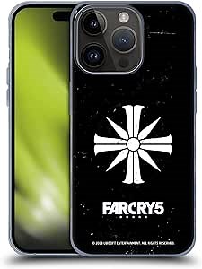 Head Case Designs Officially Licensed Far Cry 5 Key Art and Logo Distressed Look Cult Emblem Gel Case [Military Grade Protection] Compatible with Apple iPhone 15 Pro and Compatible with MagSafe