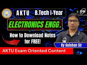 🧾 B.Tech 1st Year AKTU Notes 📘 | Electronics Engineering Notes Download