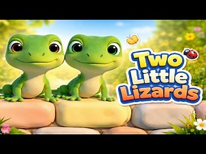 Two Little Lizards | Nursery Rhyme for Kids | Calm & Cute Song Ver1