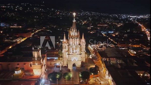 San Miguel church at the night