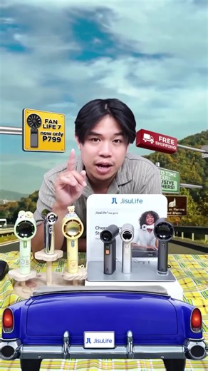 JISULIFE Handheld Fan Ultra2 9000mAh Longlasting Mini Fan 5 in 1 Fans with 100 Speeds Flashlight Power bank Air Pump for Outdoor Camping