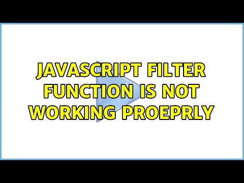 Javascript filter function is not working proeprly