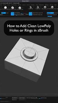How to Create LowPoly Holes or Rings in zBrush. Hard Surface Tutorial.