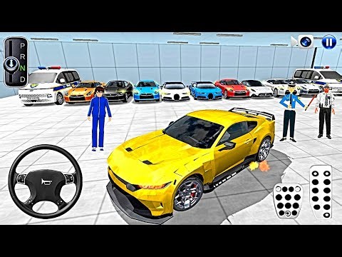 New Golden Mustang & All New Supercars Collection in Building Garage🚘 3D Driving Class 2025 Gameplay