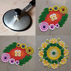 3.7M views · 69K reactions | Best Rangoli Tricks | Easy And Simple Rangoli Ideas 朗 | KS Kitchen & Lifestyle | Facebook