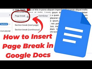 How to Insert Page Break in Google Docs (New Page)