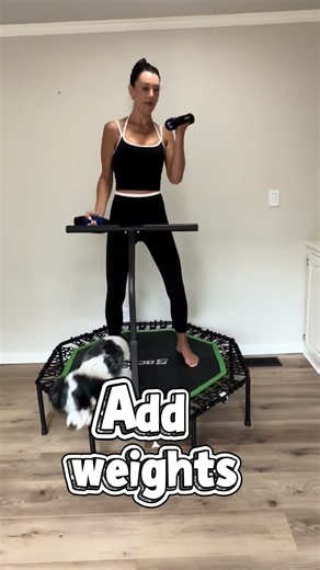 POV: You thought your rebounder was just cardio… #weights #homeworkout #rebounding