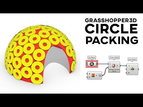 Rhino Grasshopper Kangaroo (Circle Packing Dome)