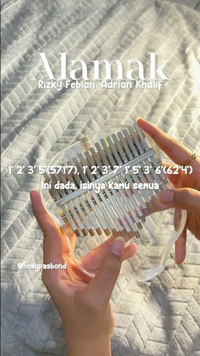 Alamak - Rizky Febian, Adrian Khalif Kalimba Version with Easy Tabs Tutorial Kalimba #kalimbacover