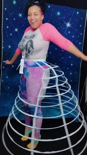 Making a petticoat for my new #hoopskirt ! I’ve wanted an elliptical hoop forever I’m so excited!!! #dressmaking #sewing #seamstress #diy