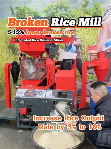 Upgraded version! Husking, milling, crushing, de-stoning, and separating—all automatic, perfect for villages!#machinery #farmer #dawnagro #machine #ricemill