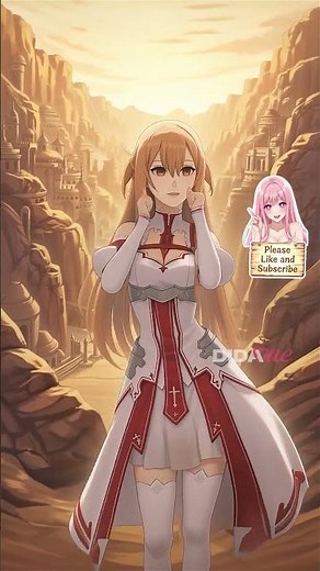 ⚔️ Asuna Yuuki in Front of a Golden Sand & Stone City | Sword Art Online Cosplay Aesthetic