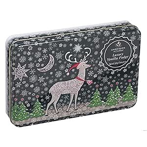 Gardiners of Scotland Handmade Fudge 400g Large Tin, Reindeer Vanilla Fudge