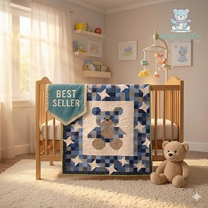 Baby Bear Quilt Pattern PDF – 44x48 Inches – Modern Patchwork Nursery Quilt - Etsy