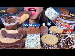 ASMR ICE CREAM EATING CHOCO TACO MAGNUM PISTACHIO MAXIBON WHITE CHOCOLATE MOUSSE MALTESERS 먹방