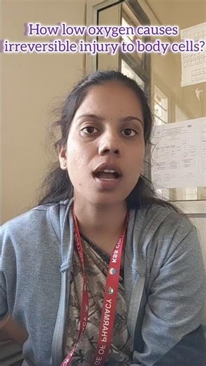 “Low oxygen → mitochondrial failure → irreversible cell injury.”