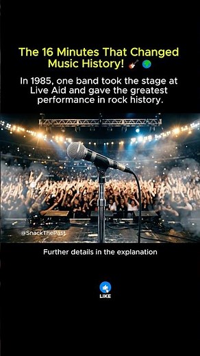 The 16 Minutes That Changed Music History! 🎸🌍 #Shorts #History #LiveAid #Queen #80s