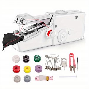 Handheld Sewing Machine, Mini Handheld Sewing Machine for Quick Stitching, Portable Sewing Machine Suitable for Home, Travel and DIY, Electric Handheld Sewing Machine for Beginners