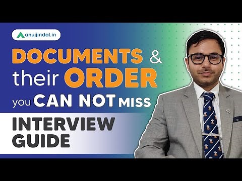 Interview Documents List | Documents you Need to Carry | How to Arrange Documents & Certificates