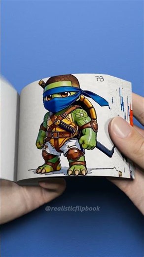 Mbappe Transforms Into the Ninja Turtle FlipBook #worldcup #shorts