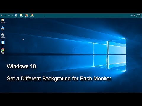 WIndows 10 - Set a Different Background for Each Monitor
