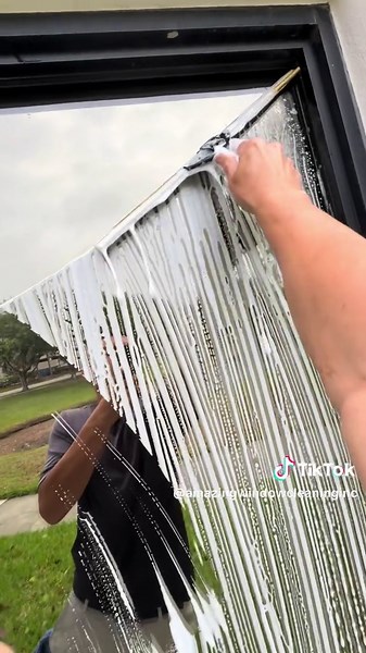 Satisfying Window Cleaning Process