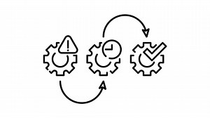 Download Setting and setup Icon in Outline Style of animated, Transparent Background. option, installation, tools, control for free