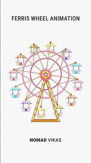 Ferris Wheel Animation in After Effects | Smooth Motion Design | Nomad Vikas #nomadvikas #animation