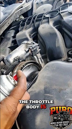 Throttle Body Cleaning Hack: Easy Carb Cleaner Fix! #shorts