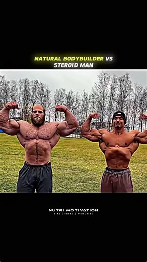 Natural Bodybuilder vs Steroid Man #motivation #shorts #crossfit