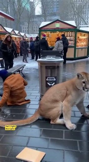 Puma Knocks Tourist Down at New York City Christmas Market