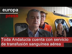 Health Department completes implementation of aerial blood transfusion service throughout Andalusia