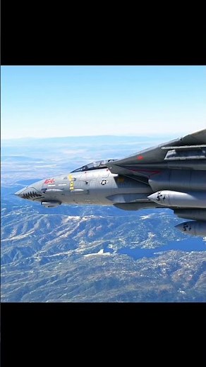 F-14 Tomcat in Action: Breathtaking Mountain Flight | Stunning Aerial Views #aviation #shorts