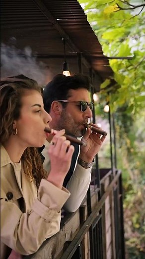 Spring porch session: Smoking Plasencia & La Aurora cigars. 🌸💨 #Plasencia #LaAurora #CigarCouple