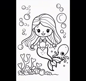 Mermaid Coloring Book for Kids Ages 3-8 Printable PDF Cute Mermaid Coloring Pages Girls Activity Book Instant Download 30 Pages - Etsy