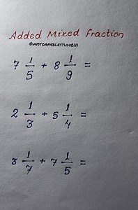 Adding Mixed fractions 🔥 #fblifestyle #unstoapablestudy #mixedfractions #mathtricks #learnfractions | Unstoapablestudy0111