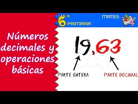 Números decimales y operaciones básicas. Mate, 6º Primaria