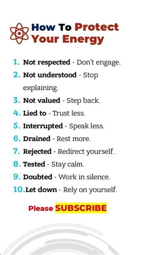 How To Protect Your Energy (10 Golden Rules) #shorts #psychology #humanbehavior #shorts