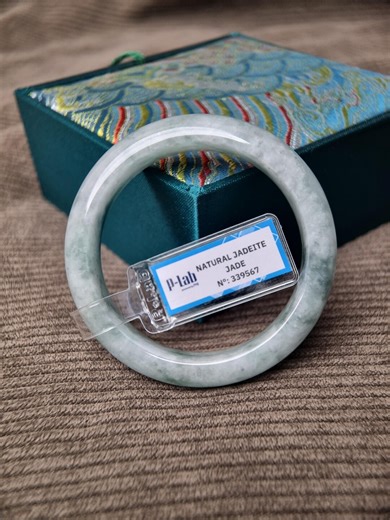 Light Green 51mm Certified Jade Bangle - Natural Jadeite Bracelet, Vintage Jade Gift for Her, Lucky Charm Accessory - Etsy