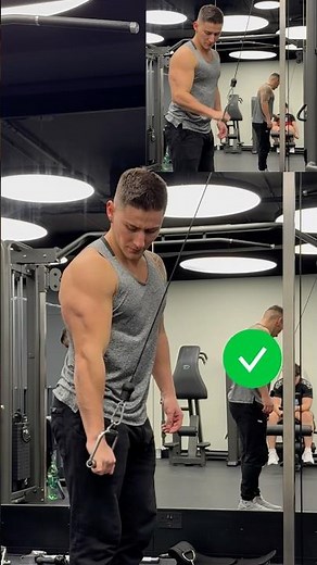 Single Arm Cable Tricep Pushdown / push down a una mano #tricepsworkout #triceps #pushdown #arms