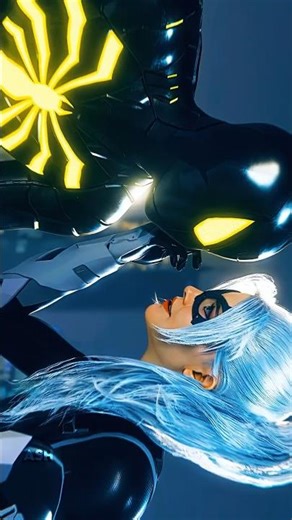 black cat and Spidey 🕸️ ll #viral
