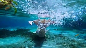 ##Mermaid Melissa footage: swimming in crystal clear blue water. | Us & Always