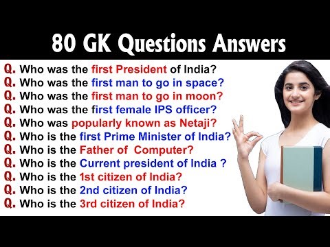 80 India GK Questions | General Knowledge Questions and Answers | India Quiz | GK Questions Answers