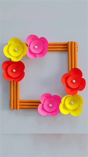 Kagojer ful banano | কাগজের ফুল বানানো | Wall hanging #2minutecrafts #craft #shortsfeed #shortvideo