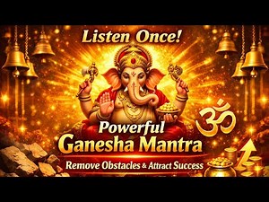 🙏 Listen Once! Powerful Ganesha Mantra to Remove Obstacles & Attract Success 🕉️