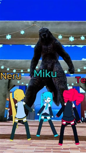 Disco Rabbit VR on Instagram: "Miku Teto Neru: Big Guy Dance (Godzilla pulls up) #hatsunemiku #kasaneteto #akitaneru #vrchat #fyp"