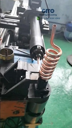 Making A Spiral Copper Tube Coil by CNC Pipe Push Bending Machine