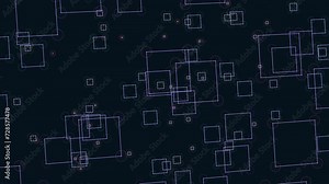 A grid of blue and purple squares arranged in a pattern. Each square is a different shade, creating a visually appealing and colorful image Stock Video